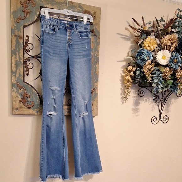 Jelly Jeans Denim - Jelly Jeans Ripped & Distressed  Wide Leg Jeans. NWOT Size 3